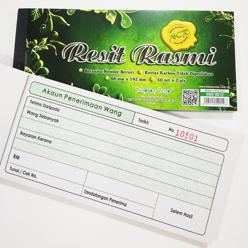 Buy Sbs Official Receipt Resit Rasmi 2 Ply 50 Sets Malay Or English Seetracker Malaysia