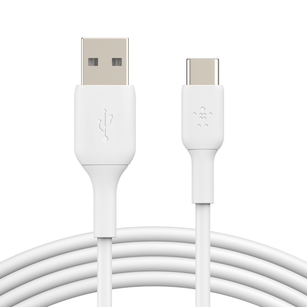 Belkin Original BOOST↑CHARGE™ USB C to USB-A Charging Cable (Black-CAB001bt1MBK/White -CAB001bt1MWH)
