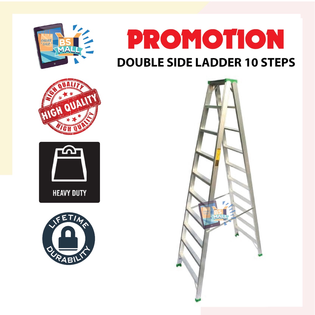 Step Double Ladder Aluminium Double Sided Ladder Tangga Step