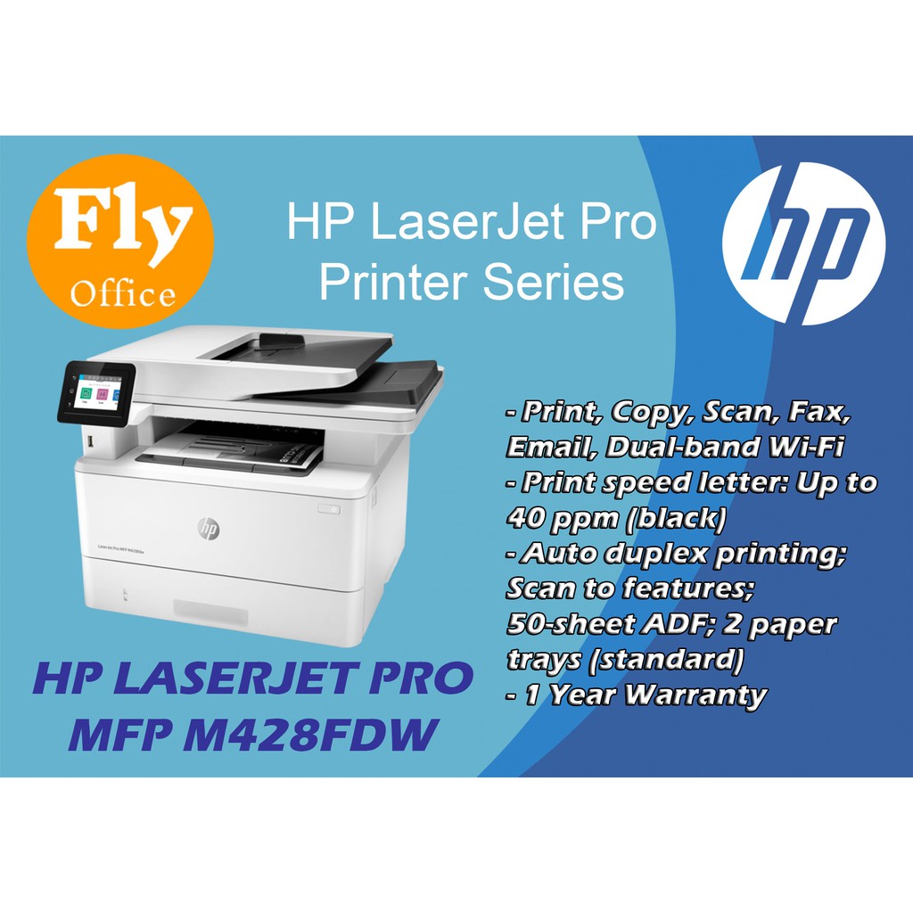 Hp Laserjet Pro Mfp M428fdw Printer W1a30a Print Copy Scan Fax Email Shopee Malaysia 7616