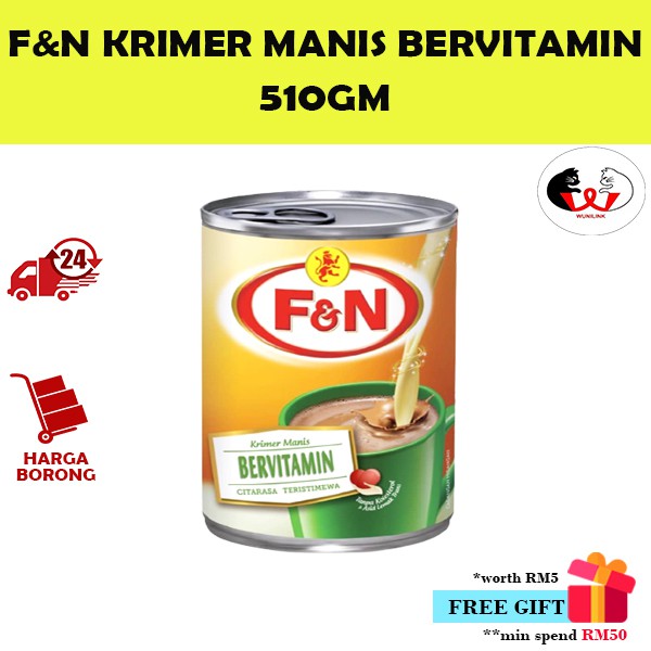 F&N Krimer Manis Bervitamin [510GM]/Susu Pekat Bervitamin/F&N Vitaminised Creamer