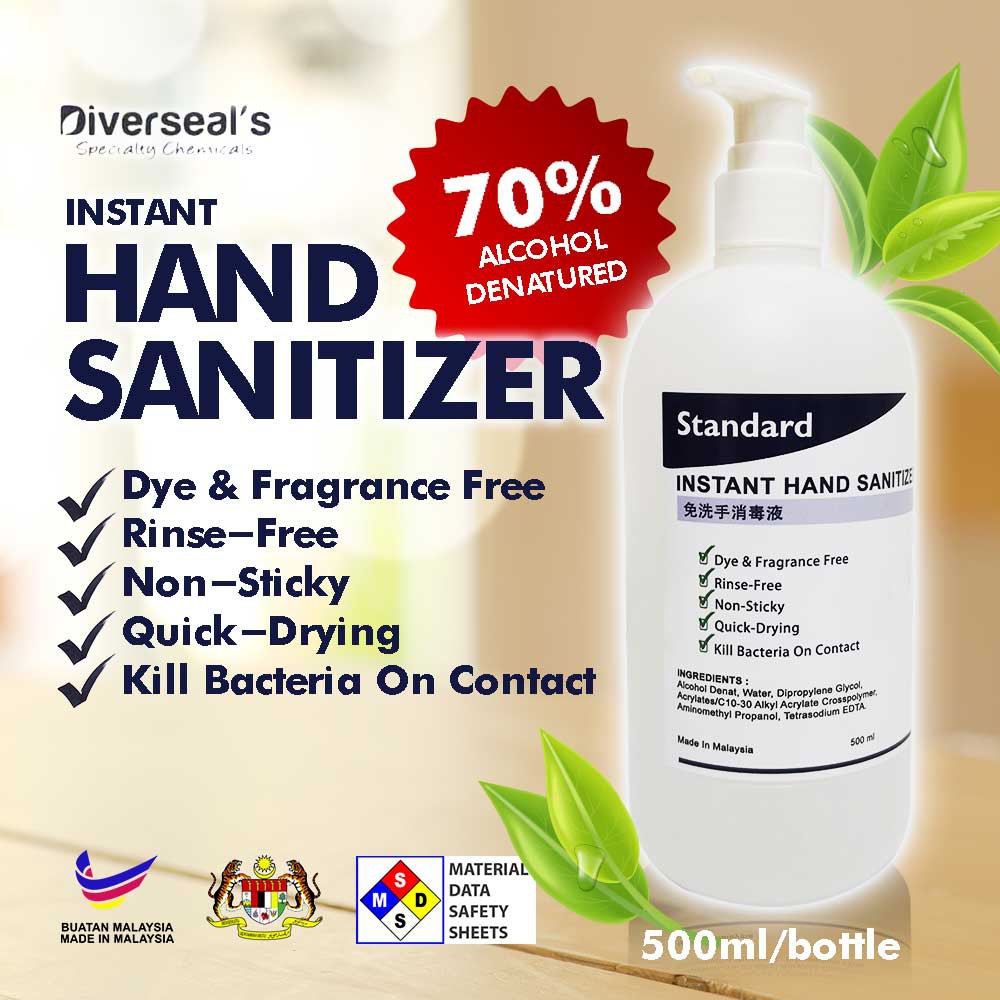 READY STOCK!! KKM Certified 70% Alcohol Instant Hand Sanitizer Hospital ...