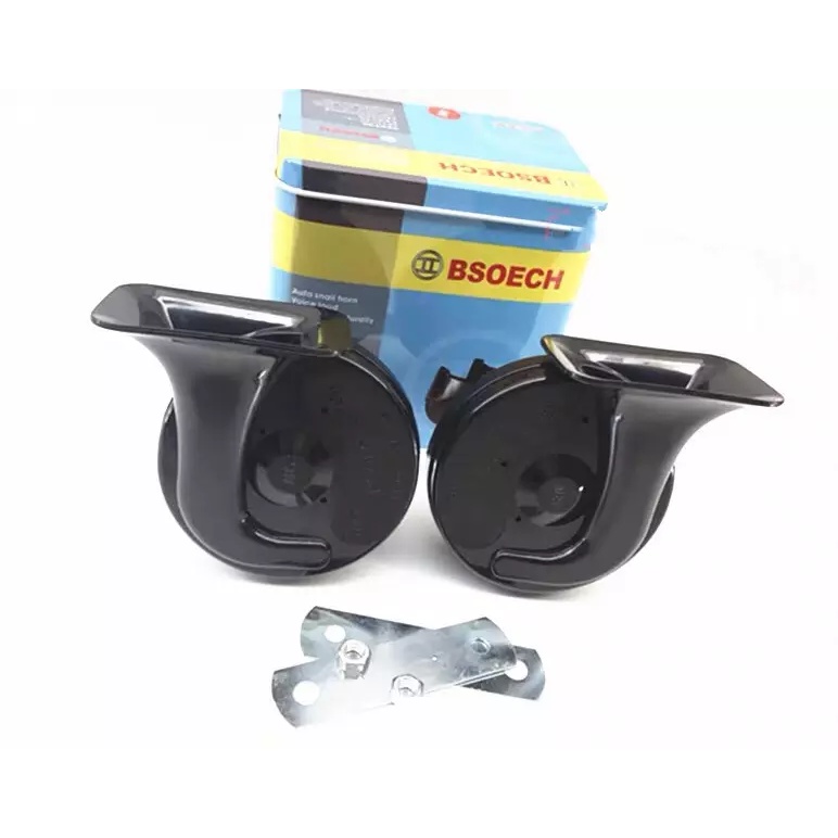 Genuine BSEOCH Snail Horn 1 Mercedes-Benz Sound 115db Model Bs-138-02 Black 12V 24V 1 Pair