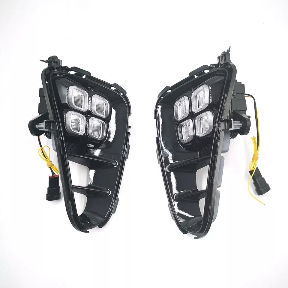 1Pair For Kia Picanto 2017 2018 2019 2020 LED Fog Lights DRL LED
