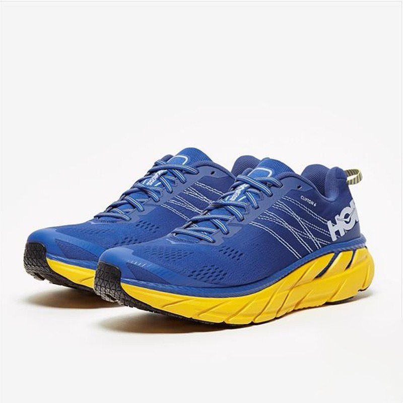 hoka clifton 6 blue yellow