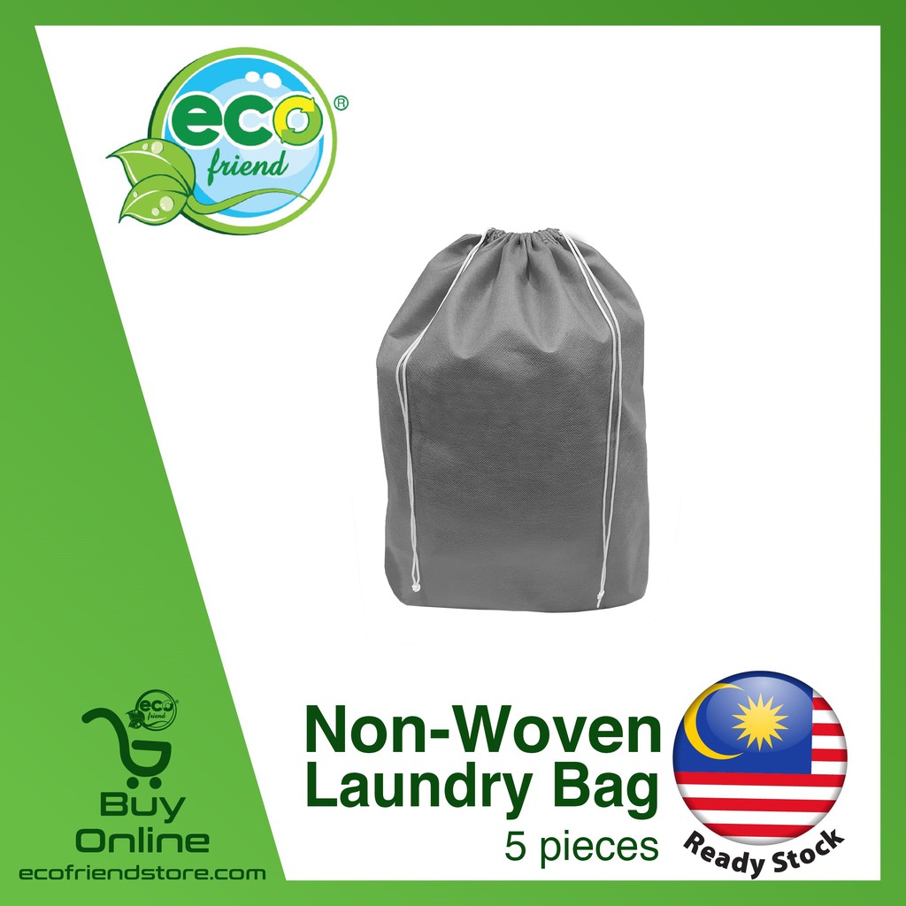 Local Ready Stock Non Woven Laundry Bag Ecofriendly Recycle Shopping Grocery 5pcs Mixed Color B0340 Ecofriend Shopee Malaysia