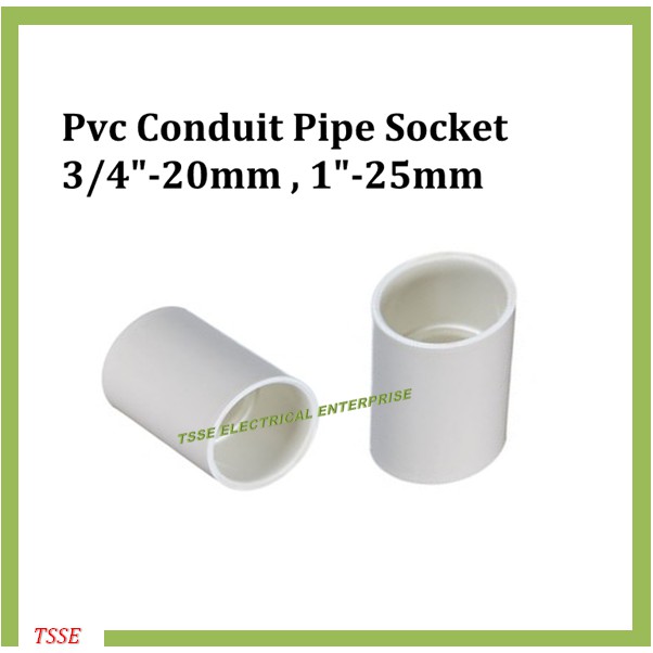 PVC Conduit Fittings Socket 20mm / 25mm (50pcs / 100pcs) Shopee Malaysia
