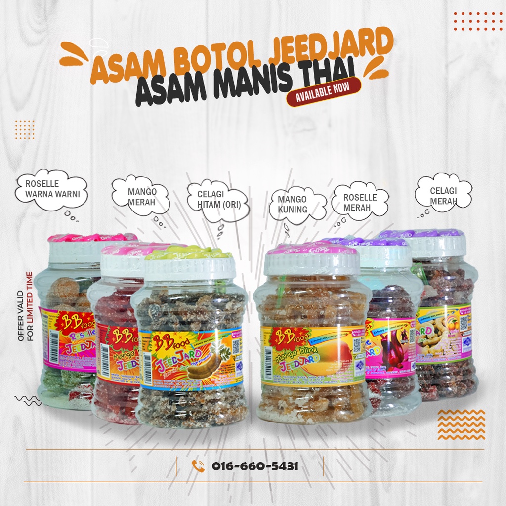 Asam Botol Jeedjard Asam Manis Thai Asam Celagi Asam Mangga