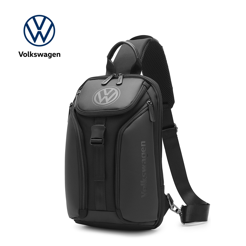 Volkswagen Water Resistance Men Chest Bag VUJ 6221 Black