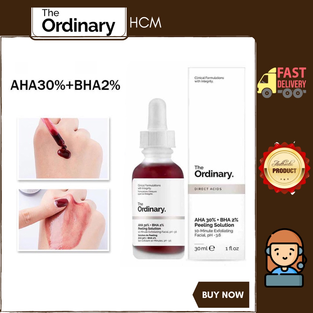 The Ordinary Chemical Exfoliating Essence AHA 30 + BHA 2 Peeling Solution (30ml) Shopee