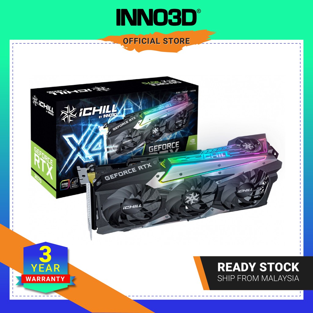 INNO3D GeForce RTX 3070 iCHILL X4 LHR 8GB GDDR6 | Shopee Malaysia
