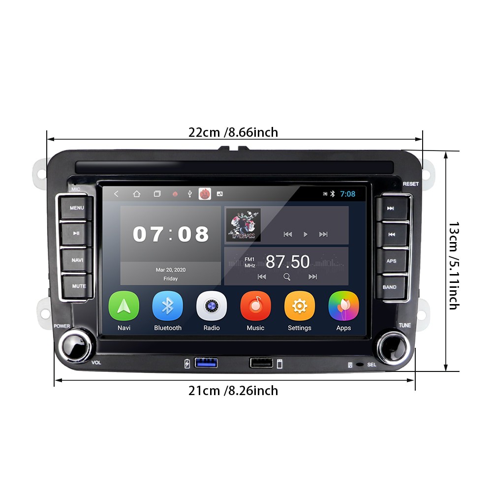 ✴Hikity 2 Din Android Canbus Car radio GPS MP5 Player For VW/Volkswagen/Golf/Polo/Tiguan/Passat/b7/b6/SEAT/leon/Skoda/Oc  | Shopee Malaysia