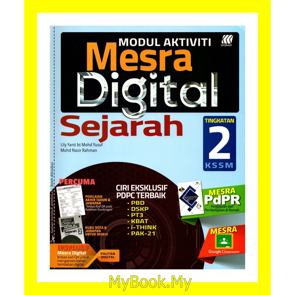 Myb Buku Latihan Modul Aktiviti Tingkatan 2 Sejarah Sasbadi Shopee Malaysia