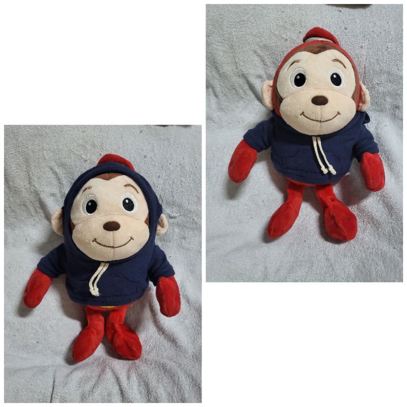 Authentic Korea Cocomong Monkey in Blue Hoodie Plush Soft Toy