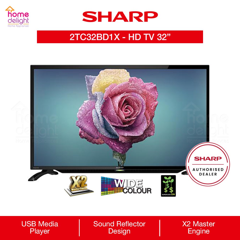 Sharp HD LED TV 32" [ 2TC32BD1X \ 2TC32BD1X ] Shopee Malaysia