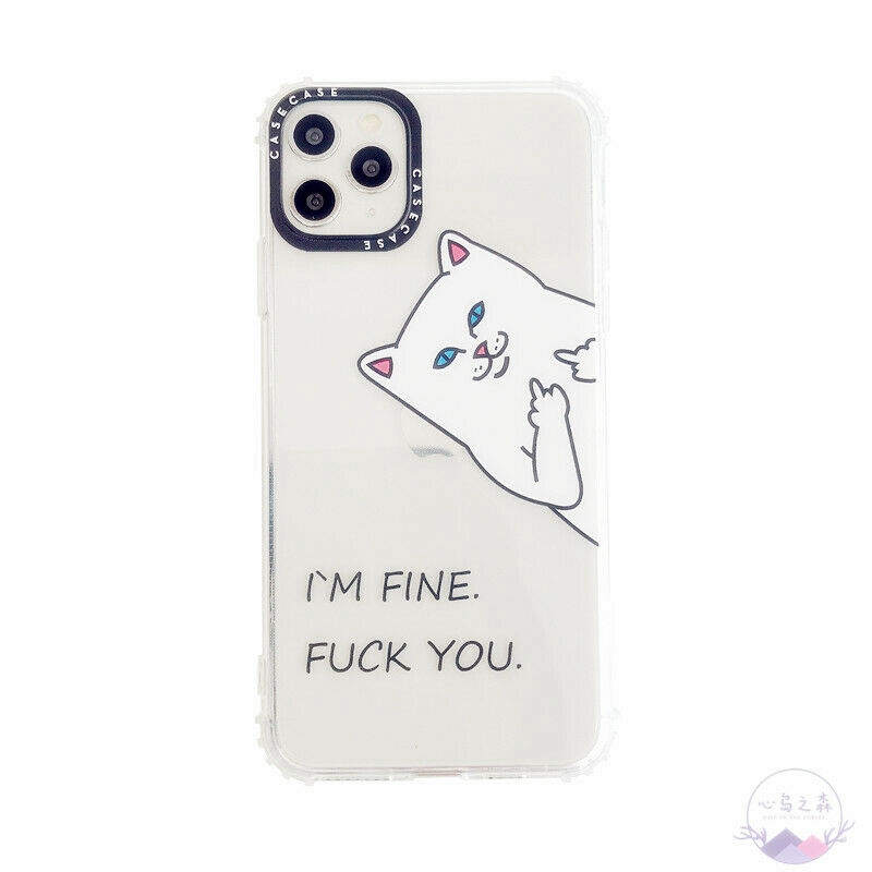 Iphone 11 Pro Max Ripndip Case Iphone 8 Plus Funny Lord Nermal Crystal Clear Xr Case Shockproof Iphone Xs Case Shopee Malaysia