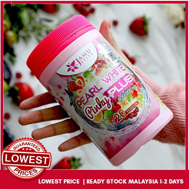 Jamu Jelita Pearl White Pinky Plus 400g Free Shaker