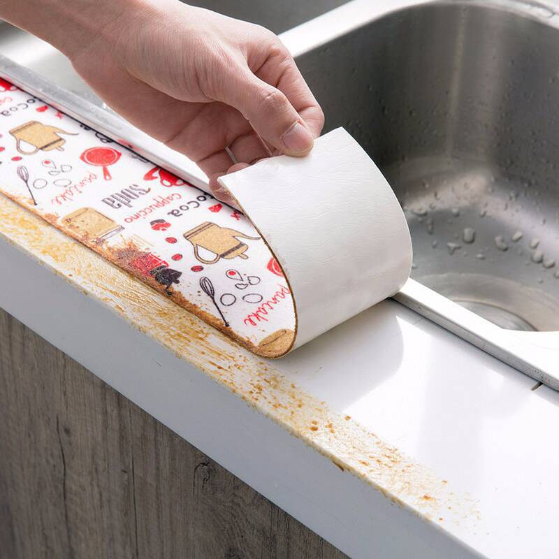 Kitchen Sink Waterproof Stickers Antimold Waterproof Decorative