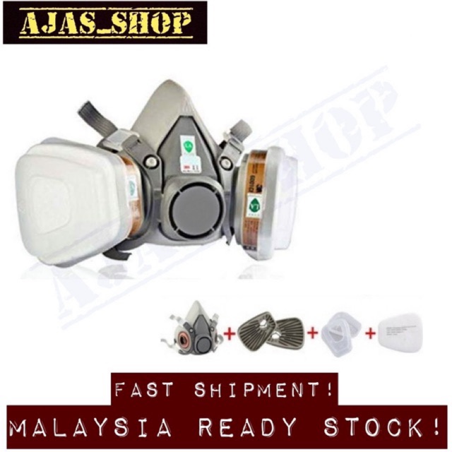 Download Ready Stock 6200 Mask 7 In 1 5n11 Safety Filter Dust Chemical Mask Painting Shopee Malaysia PSD Mockup Templates