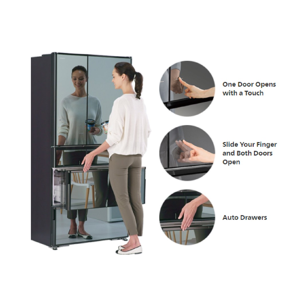 HITACHI 6 Doors Inverter Fridge With Automatic IceMaker (735L) R