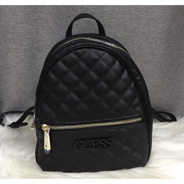 guess mini backpack black