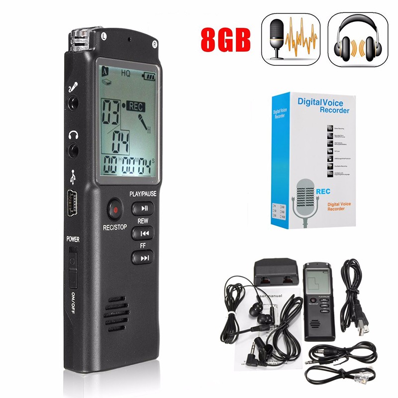 Newest T60 Professional 8GB Recording Digital Voice Audio Recorder Dictaphone