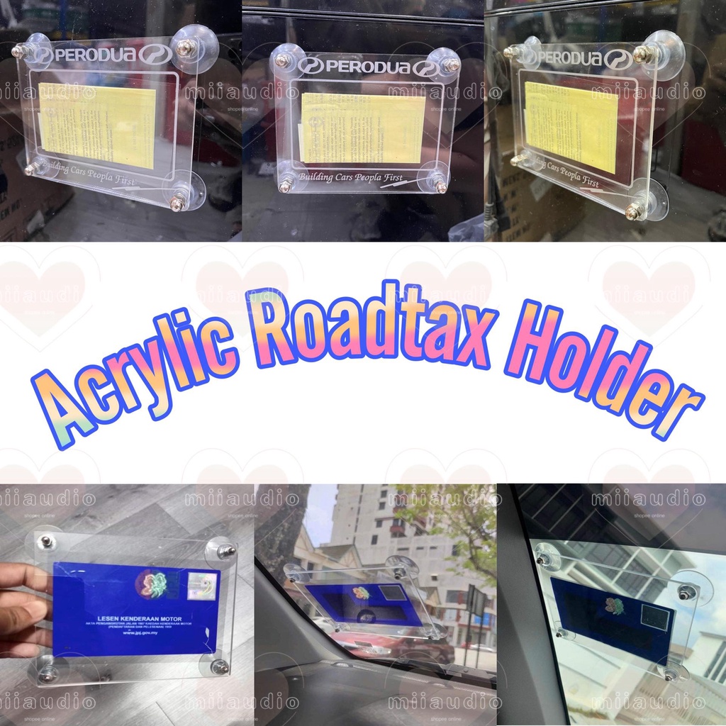 ROAD TAX Holder High Quality Acrylic Board Pemegang Roadtax holder