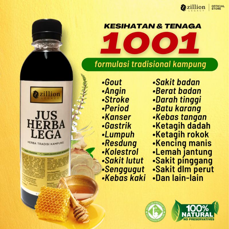 Jus Herba Lega Ubat Kampung Tradisional Jamu Shopee Malaysia