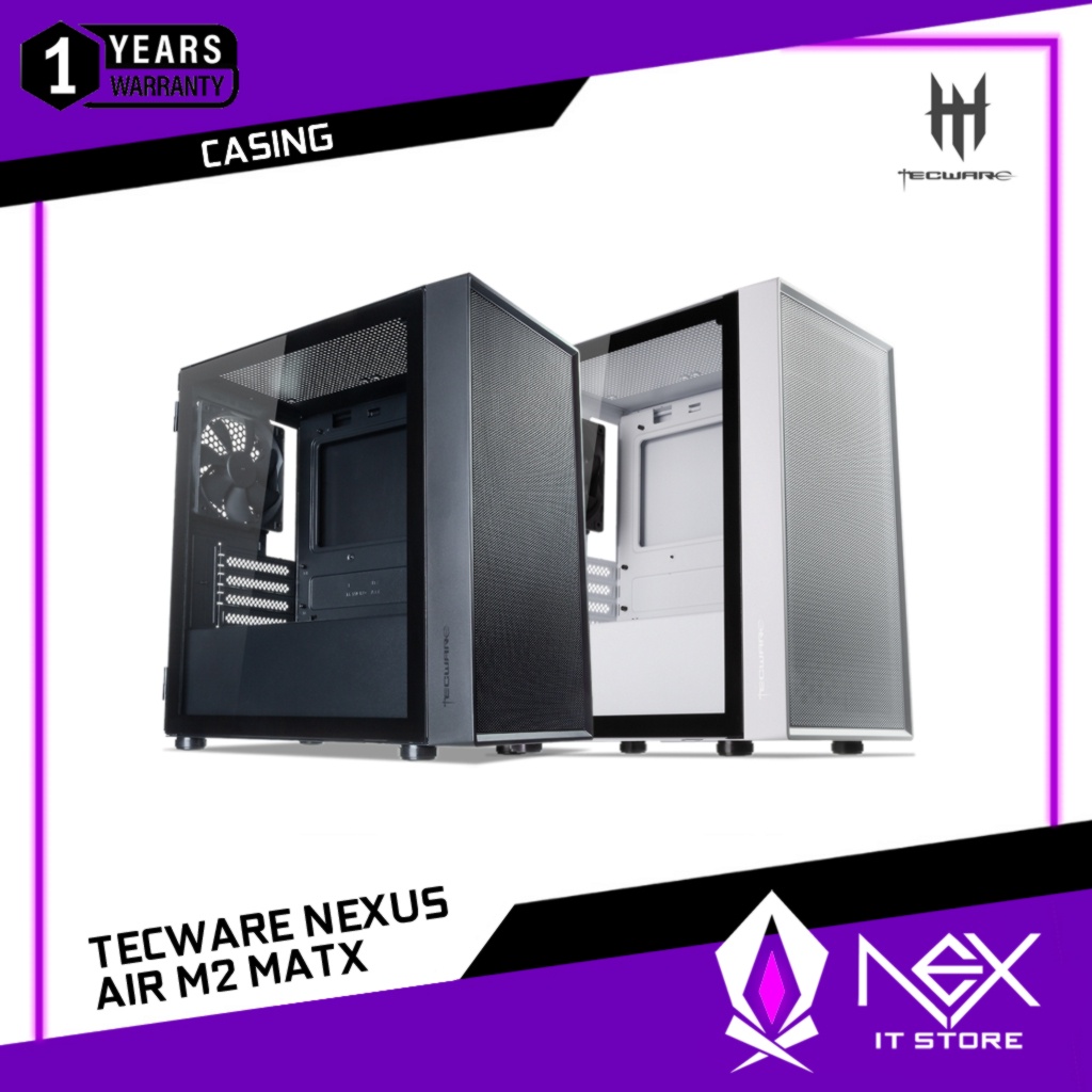 Tecware Nexus Air M2 TG MATX Gaming Case Black/White Shopee Malaysia