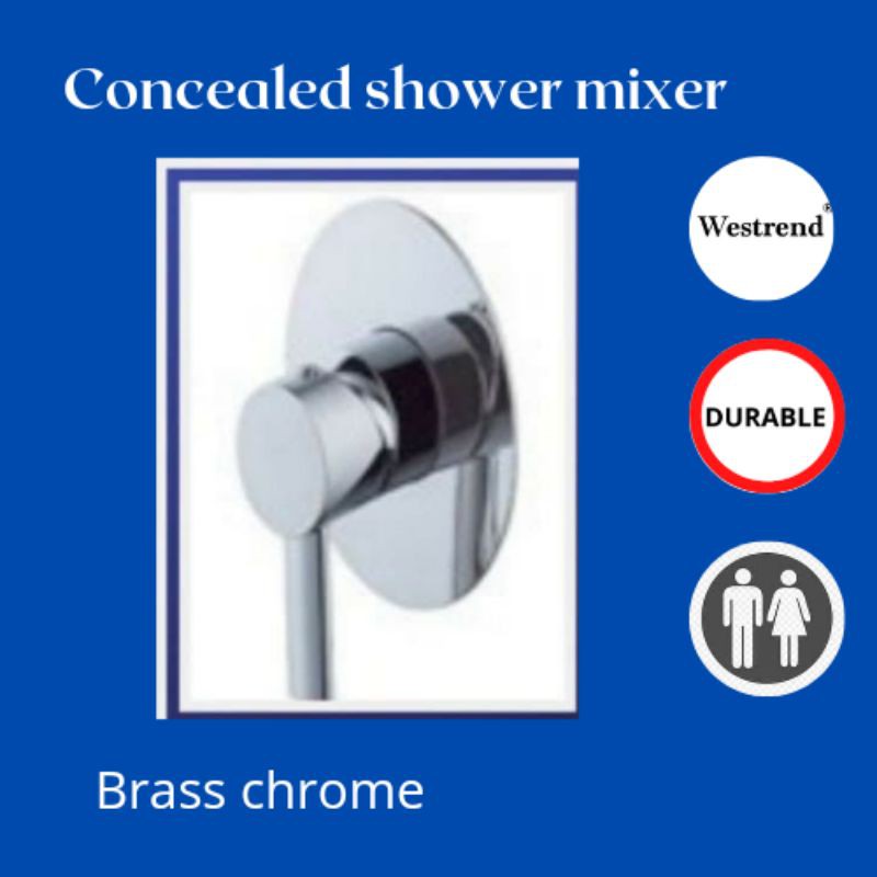 Westrend Sm-8015a concealed shower mixer brass chrome (oval series) use in olive tower subang jaya