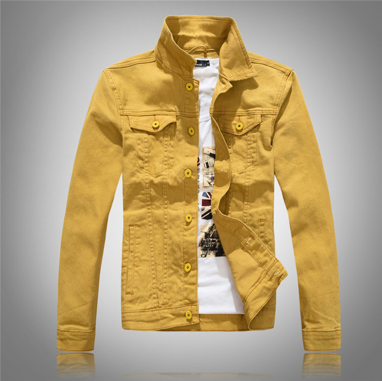 yellow jacket with jeans