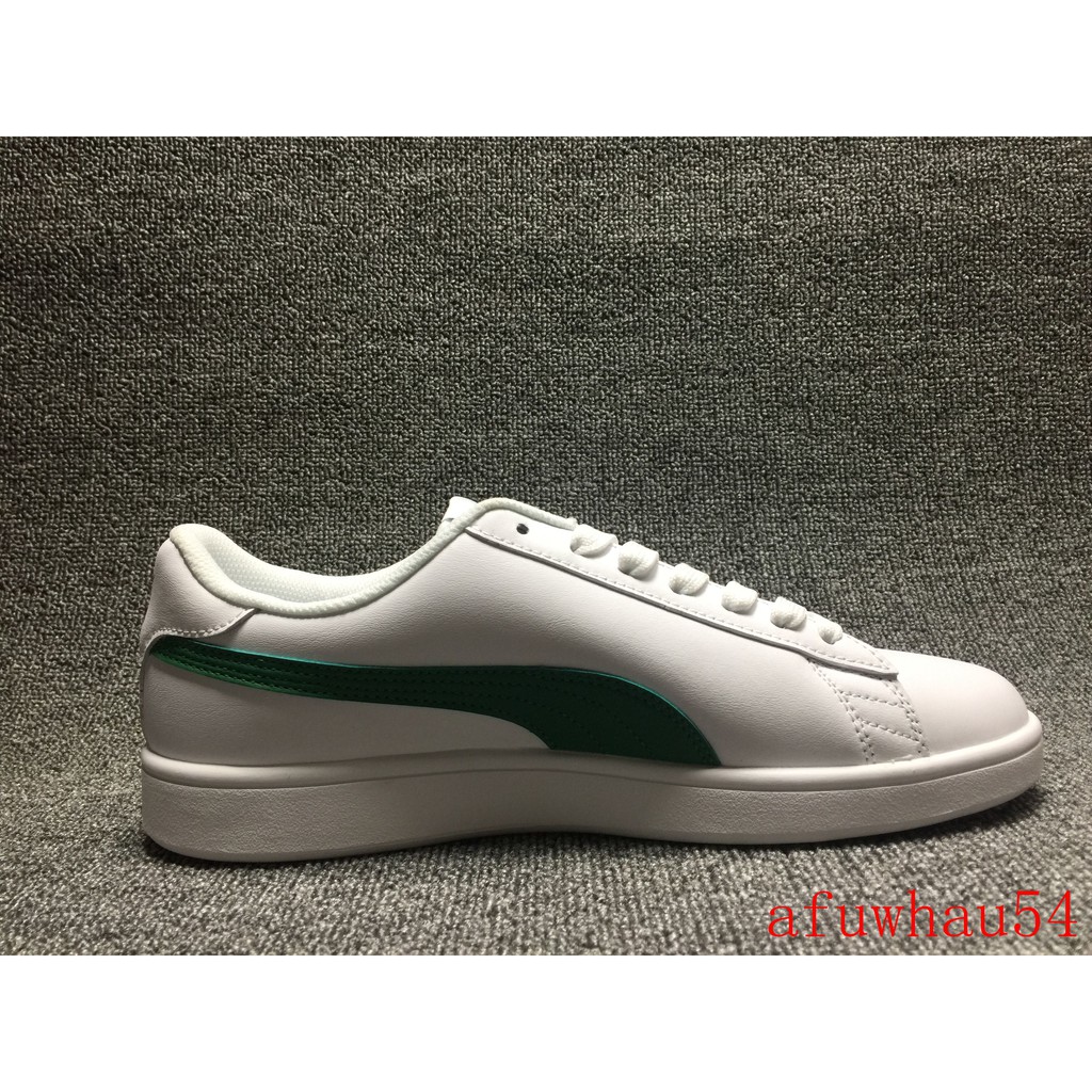 puma smash v2 white green