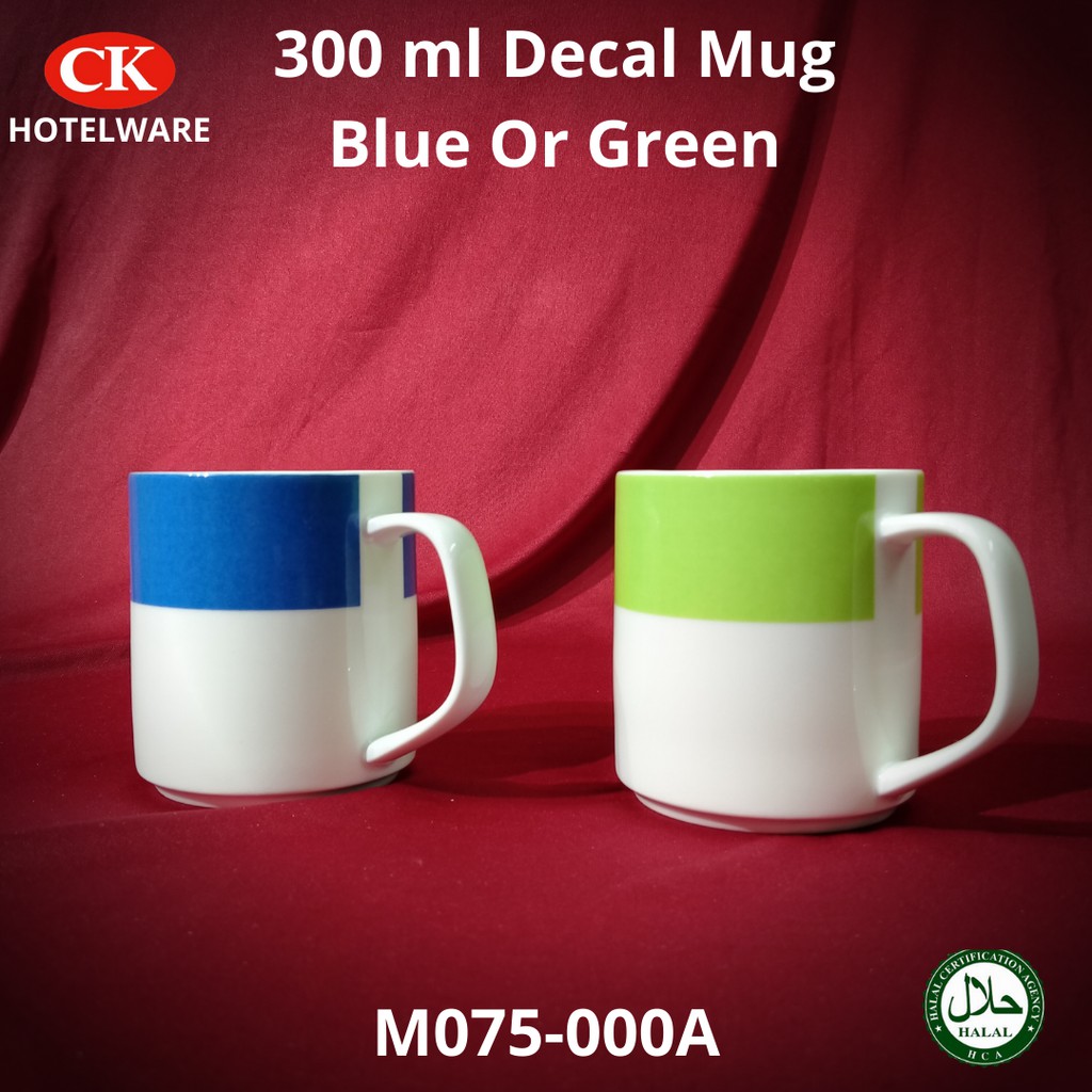 CK Porcelain, 300 ml In Glaze Decal Mug (Halal Certified)