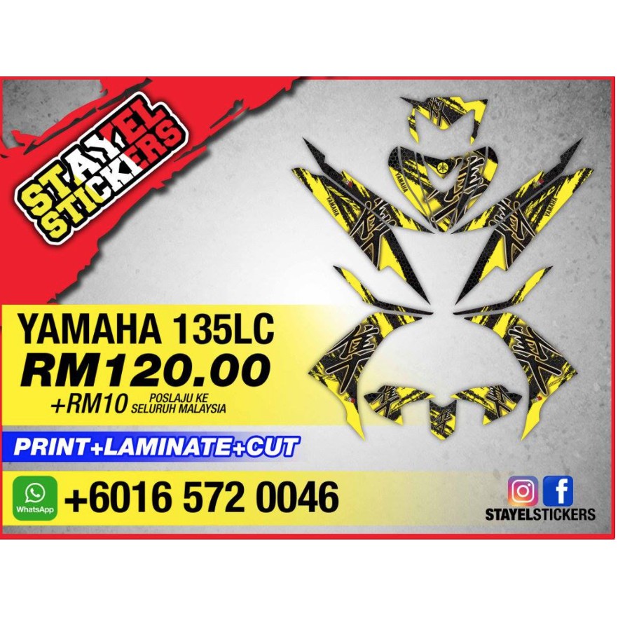 Yamaha 135lc Custom Sticker Shopee Malaysia