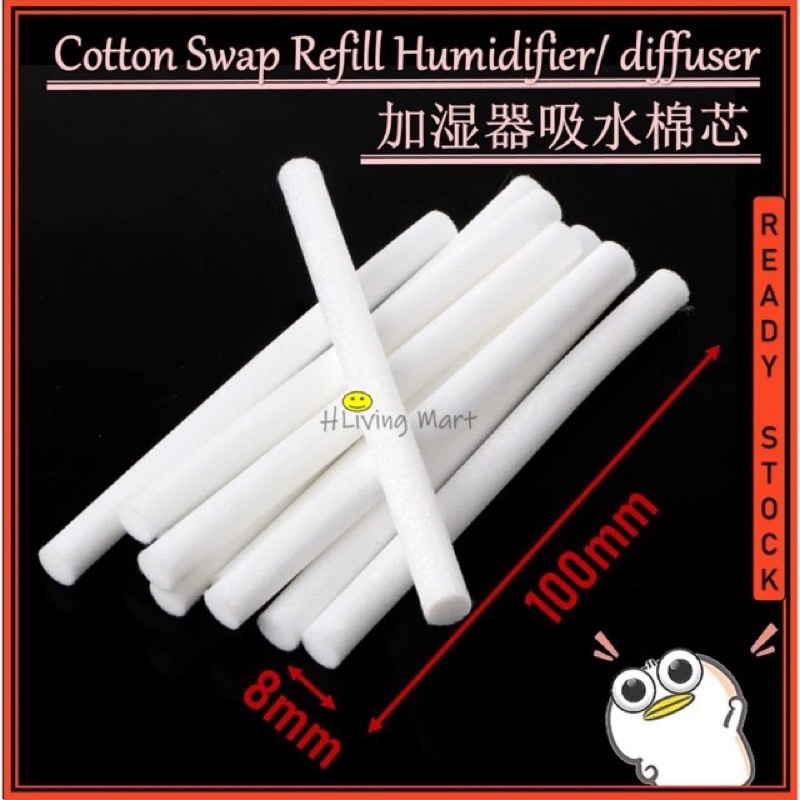 Cotton Stick Swab Humidifier 6mm10mm Replacement Filter Refill Sponge
