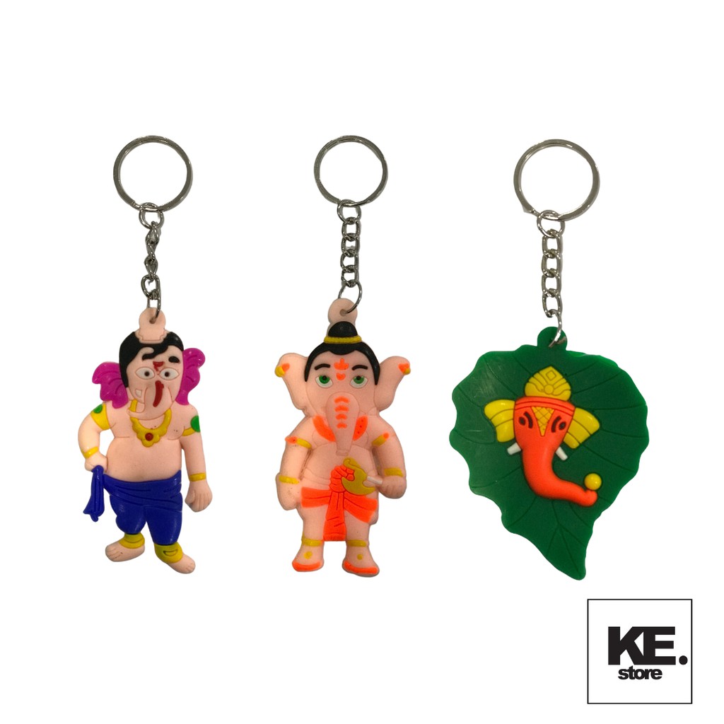 Lord Ganesha/Vinayagar Keychain/PVC Silicone Keychain Rubber Keychain/  Shape Colorful Keychain/KE7412 | Shopee Malaysia