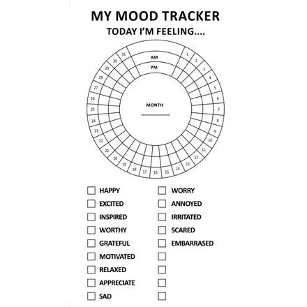 (CLEARANCE) A5/A6 MY MOOD FEELING TRACKER 6 RING PLANNER INSERT REFILL