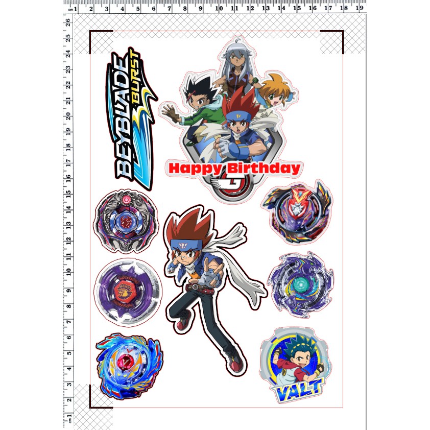 Beyblade Cake Topper 008 Shopee Malaysia