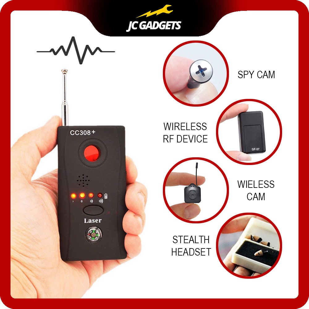 Cc308 Full Range Anti Spy Bug Detector Mini Wireless Camera Hidden