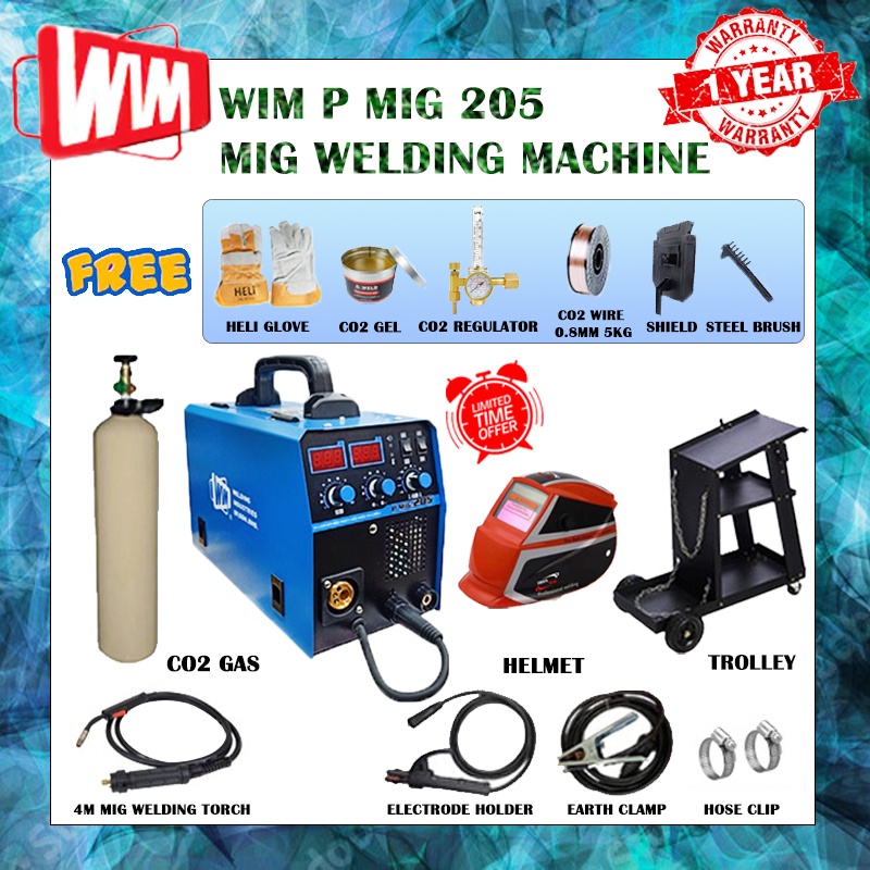 WIM P MIG205 MIG WELDING MACHINE INVERTER MIG/MMA WELDING MACHINE WIM