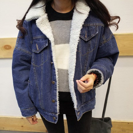fur denim jacket womens