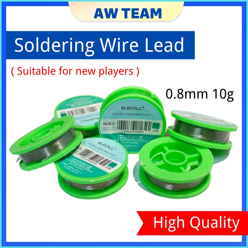 Soldering Wire Lead High Quality 0.8mm 10g Solder Lead Elecall Rosin ...