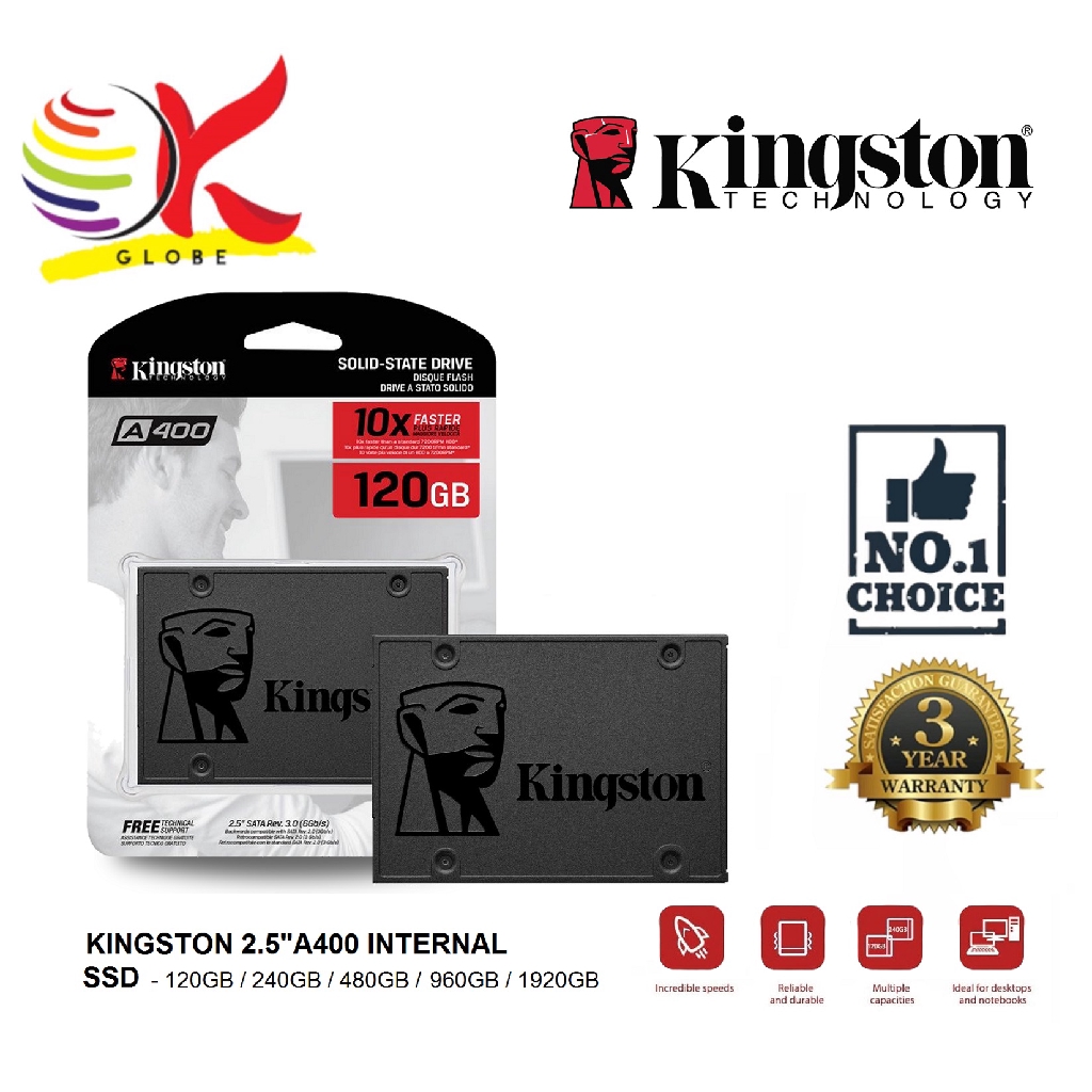 KINGSTON A400 SA400S37 INTERNAL SSD SATA SOLID STATE DRIVE 120GB