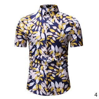 Lengan Baju Pantai Baju Pantai Baju Hawaii Lelaki Summer Hawaiian Shirt ...