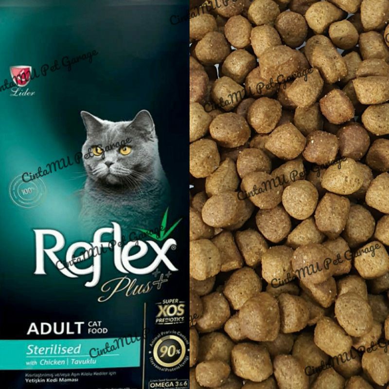 Reflex reflexplus kitten and adult cat food 1kg repack/makanan 