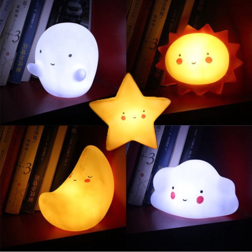 Baby Kid Sleeping Led Night Light Bed Desk Light Cloud Star Sun