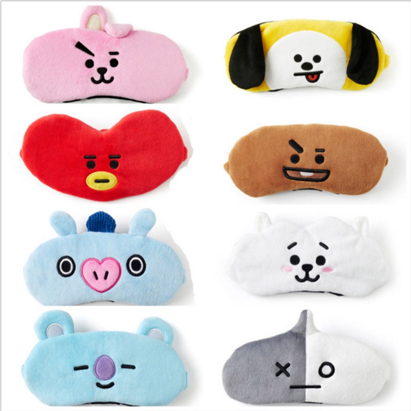 Kpop Bts Bt21 Bangtan Boys Sleep Mask Jimin Tata Chimmy Rj Eye Masks Blindfold Shopee Malaysia
