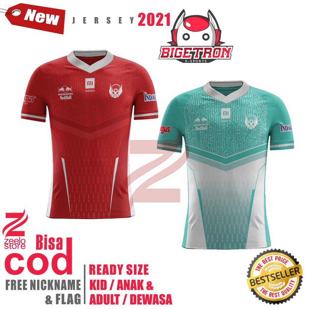 Jersy Hitam Merah Putih Esport