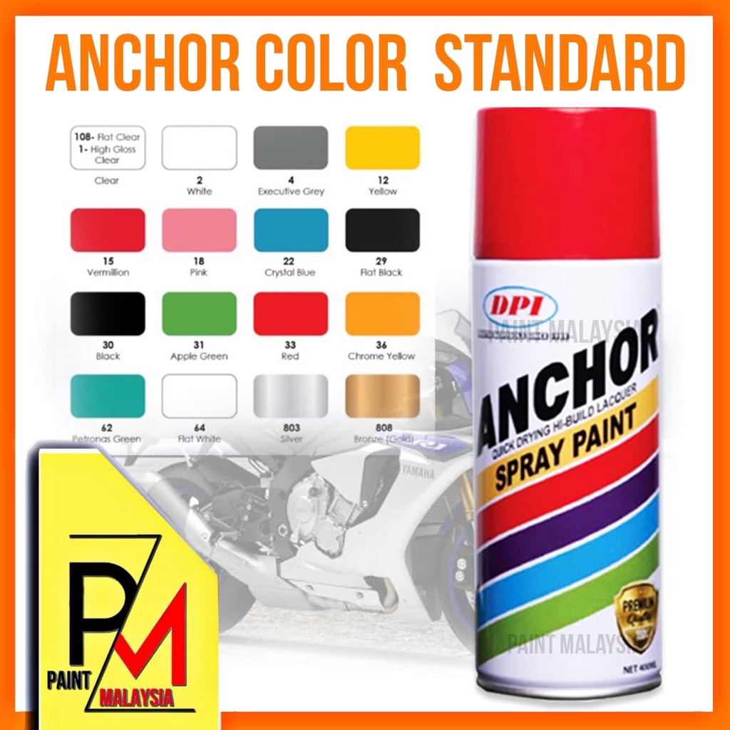 DPI ANCHOR Spray Paint Standard Automotive Motorcyle Spray Paint Cat
