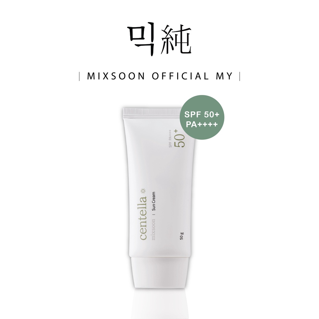 MIXSOON Anti-UV Centella Asiatica Suncream SPA50+ PA++++ 【NON-Sticky｜Pimple Prone｜Jerawat｜Sensitiveskin｜痘痘肌肤｜积雪草防嗮｜敏感肌】